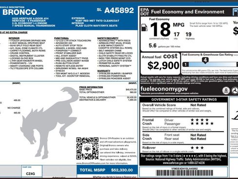 Certified 2025 Ford Bronco Heritage Edition AWD/4WD image 4