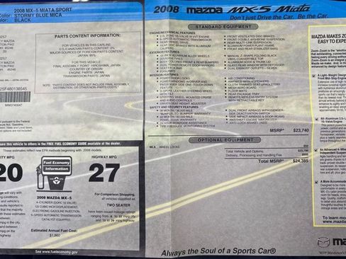 Used 2008 MAZDA MX-5 Miata Sport image 61