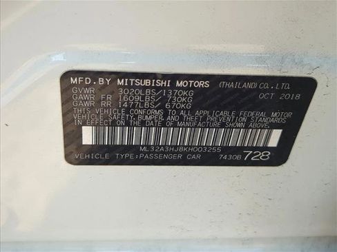 Used 2019 Mitsubishi Mirage ES FWD image 2