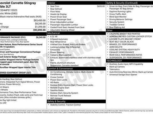 Used 2023 Chevrolet Corvette Stingray w/ Z51 Performance Package image 31