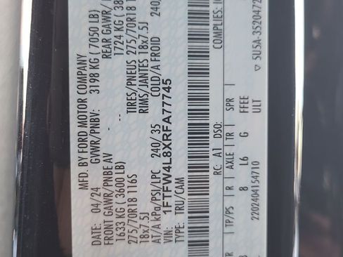 Used 2024 Ford F150 Tremor w/ Equipment Group 402A High image 36