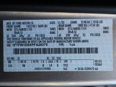 Used 2023 Ford F150 Platinum w/ Equipment Group 701A High AWD/4WD image 43
