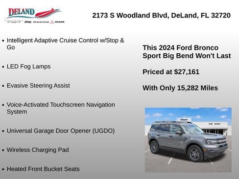 Used 2024 Ford Bronco Sport Big Bend w/ Convenience Package AWD/4WD image 22