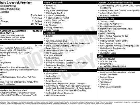 Certified 2024 Subaru Crosstrek 2.0i Premium AWD/4WD image 8