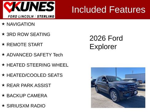 New 2026 Ford Explorer Active w/ Active Comfort Package image 3