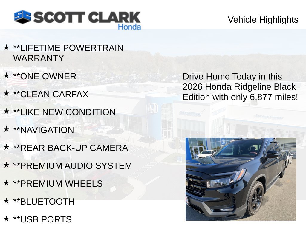 Used 2026 Honda Ridgeline Black Edition image 3