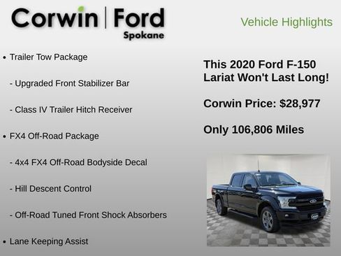 Used 2020 Ford F150 Lariat w/ Equipment Group 502A Luxury AWD/4WD image 6