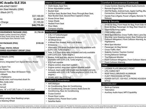 Used 2021 GMC Acadia SLE w/ Driver Convenience Package image 45