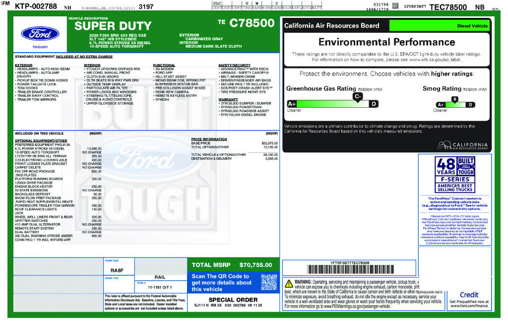Used 2026 Ford F350 XLT w/ FX4 Off-Road Package AWD/4WD image 9