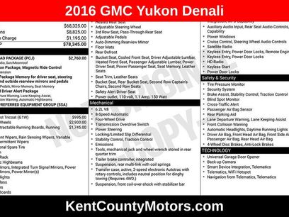 Used 2016 GMC Yukon Denali w/ Open Road Package