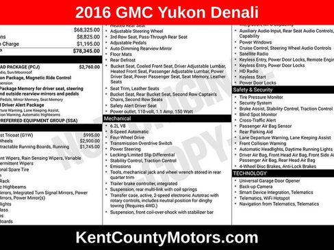Used 2016 GMC Yukon Denali w/ Open Road Package image 1