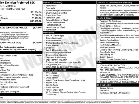 Used 2021 Buick Envision Preferred image 10