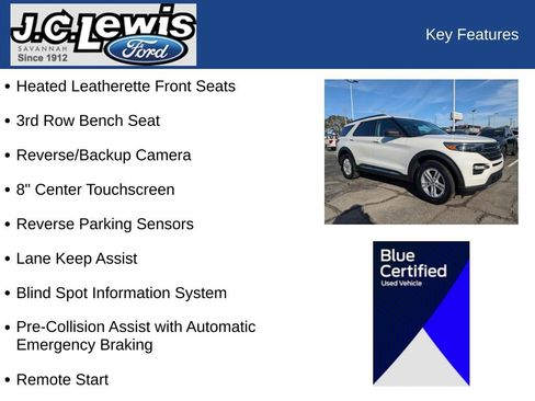 Certified 2023 Ford Explorer XLT w/ Equipment Group 202A image 34