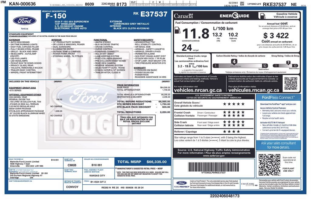 Used 2024 Ford F150 STX w/ STX Black Appearance Package AWD/4WD image 2