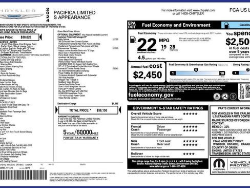 Used 2024 Chrysler Pacifica Limited w/ Uconnect Theater Family Group FWD image 8