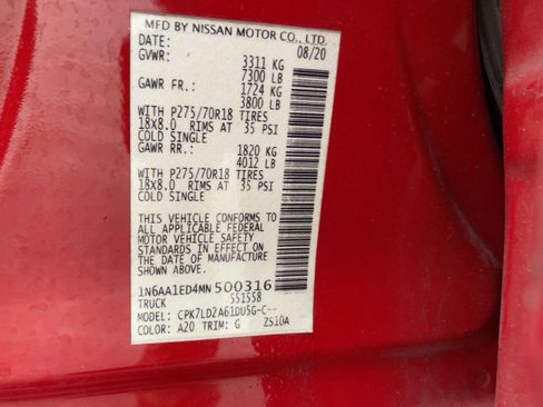 Used 2021 Nissan Titan PRO-4X w/ Pro-4x Convenience Package image 18