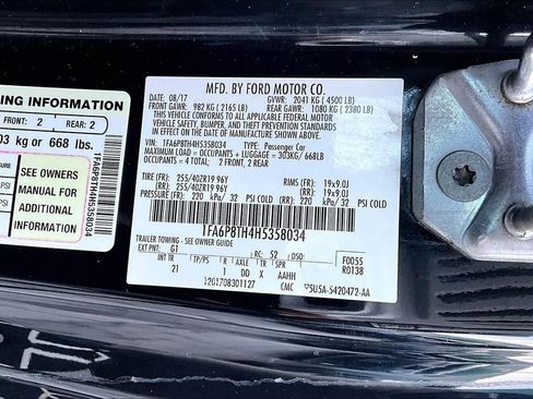 Used 2017 Ford Mustang Coupe w/ Ecoboost Performance Package image 8