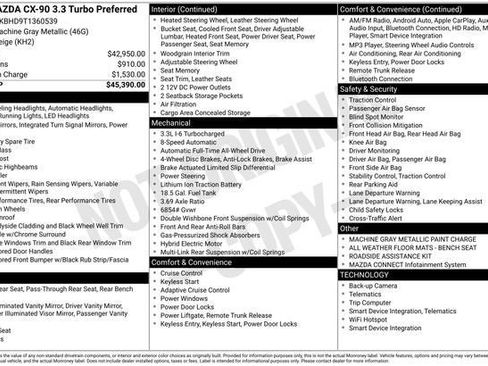 New 2026 MAZDA CX-90 3.3 Turbo w/ Preferred Package image 23