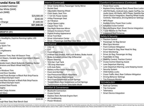 New 2026 Hyundai Kona SE image 6