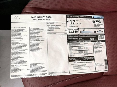 New 2026 INFINITI QX80 Autograph w/ Premium Cargo Package image 28