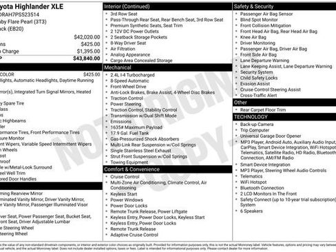 Used 2023 Toyota Highlander XLE FWD image 36