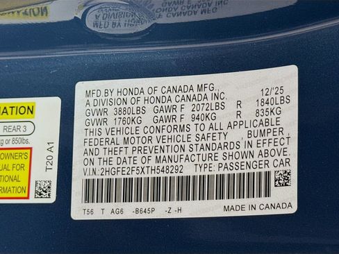 New 2026 Honda Civic Sport image 29