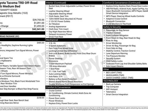 Certified 2023 Toyota Tacoma TRD Off-Road AWD/4WD image 26