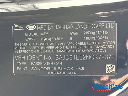 Used 2022 Jaguar F-TYPE R-Dynamic image 52