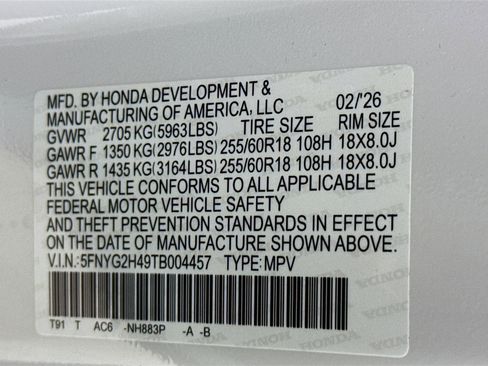 New 2026 Honda Pilot EX-L image 40