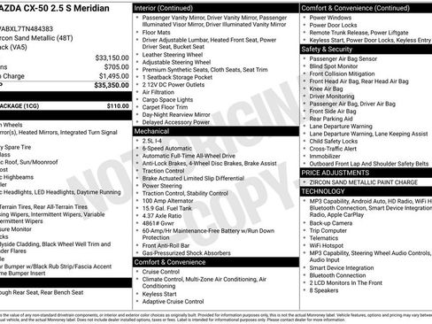 New 2026 MAZDA CX-50 Meridian Edition w/ Cargo Package AWD/4WD image 4