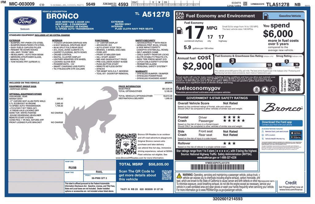 New 2026 Ford Bronco Heritage Edition AWD/4WD image 26