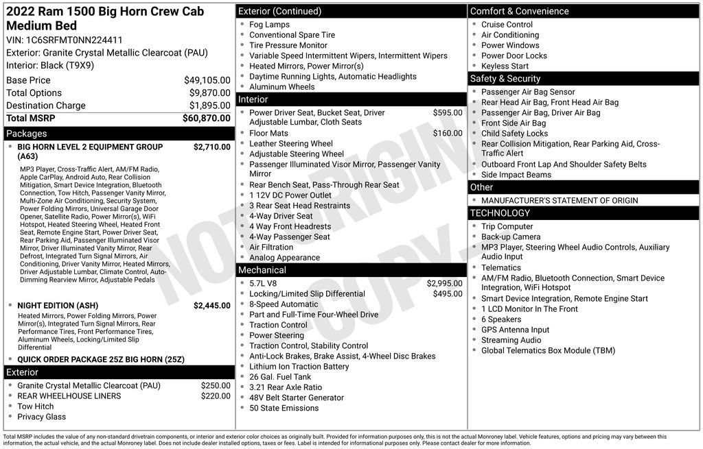 Used 2022 RAM 1500 Big Horn AWD/4WD image 31