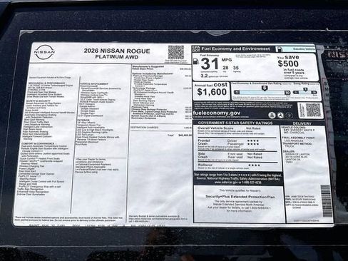New 2026 Nissan Rogue Platinum w/ Tech Package AWD/4WD image 13