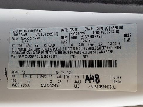Used 2018 Ford Escape S FWD image 33