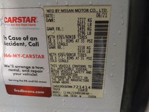 Used 2021 Nissan Frontier SV w/ Midnight Edition Floor Mats image 33