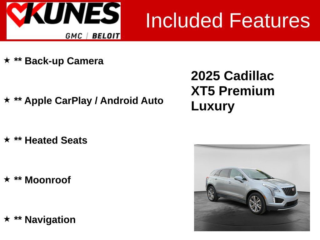 Used 2025 Cadillac XT5 Premium Luxury AWD/4WD image 2