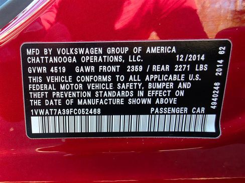 Used 2015 Volkswagen Passat 1.8T FWD image 23