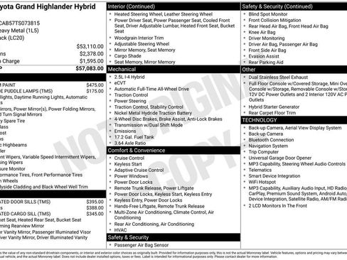 Used 2026 Toyota Grand Highlander AWD Hybrid image 48