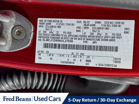 Certified 2022 Lincoln Corsair AWD w/ Equipment Group 101A image 39