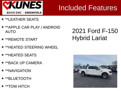 Used 2021 Ford F150 Lariat w/ Equipment Group 502A High AWD/4WD image 2