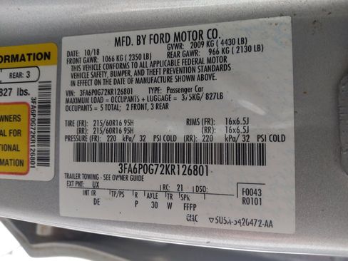 Used 2019 Ford Fusion S FWD image 33