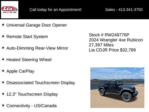 Used 2024 Jeep Wrangler Unlimited Rubicon 4xe w/ Technology Group AWD/4WD image 26