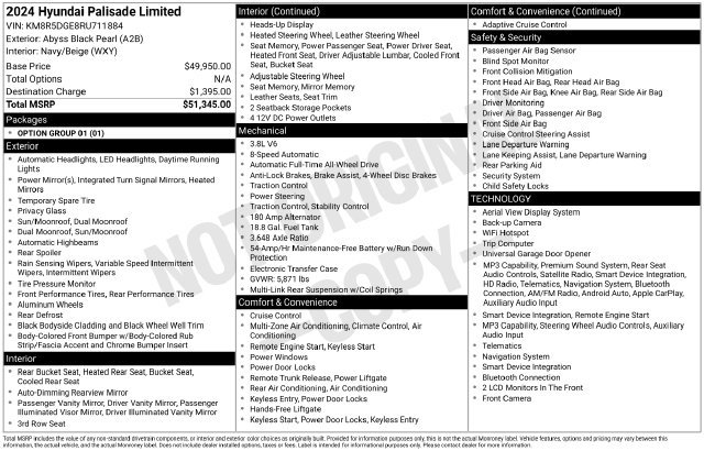Certified 2024 Hyundai Palisade Limited AWD/4WD image 10