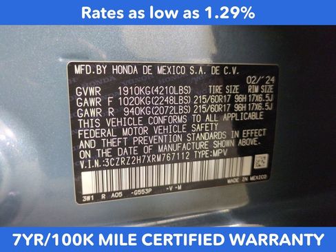 Certified 2024 Honda HR-V EX-L image 29