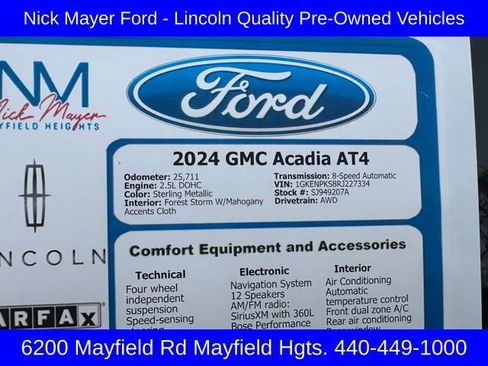 Used 2024 GMC Acadia AT4 w/ Luxury Package image 38