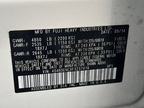 Used 2015 Subaru Outback 3.6R Limited image 33