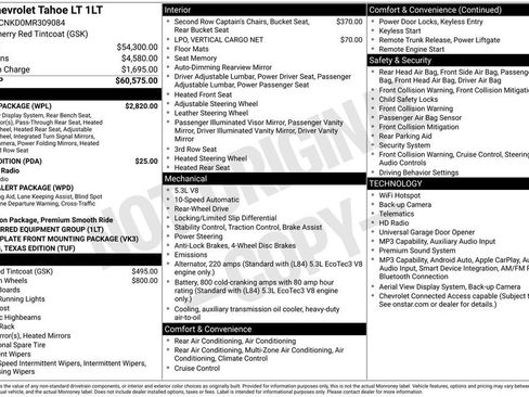 Used 2021 Chevrolet Tahoe LT w/ Luxury Package RWD image 11