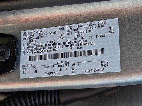 Used 2025 Ford F150 XLT w/ Equipment Group 302A MID AWD/4WD image 27