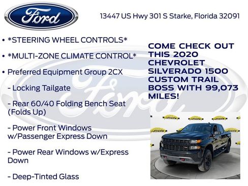 Used 2020 Chevrolet Silverado 1500 Custom Trail Boss w/ Custom Convenience Package AWD/4WD image 17