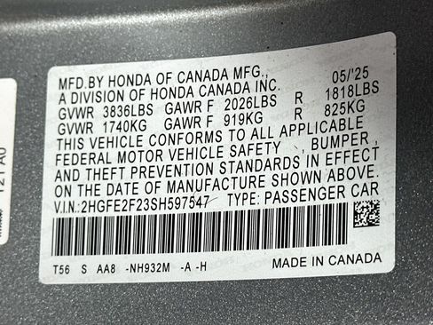 Used 2025 Honda Civic LX image 12